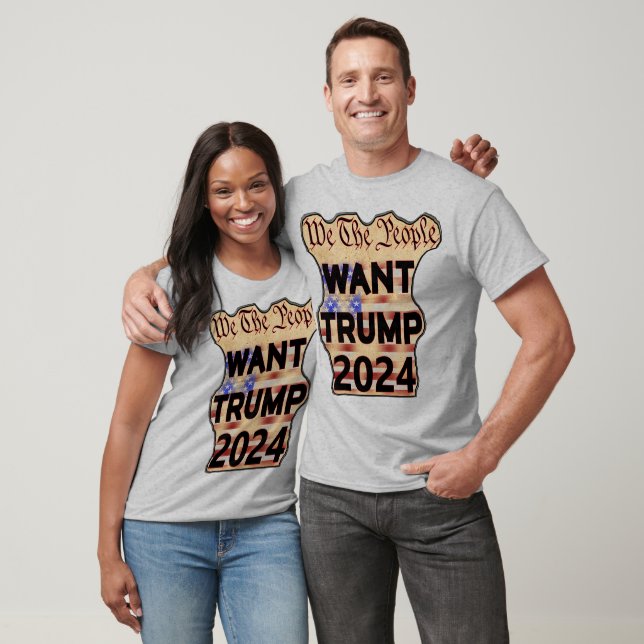 Camiseta Nós, As Pessoas, Queremos Trump (Unissex)