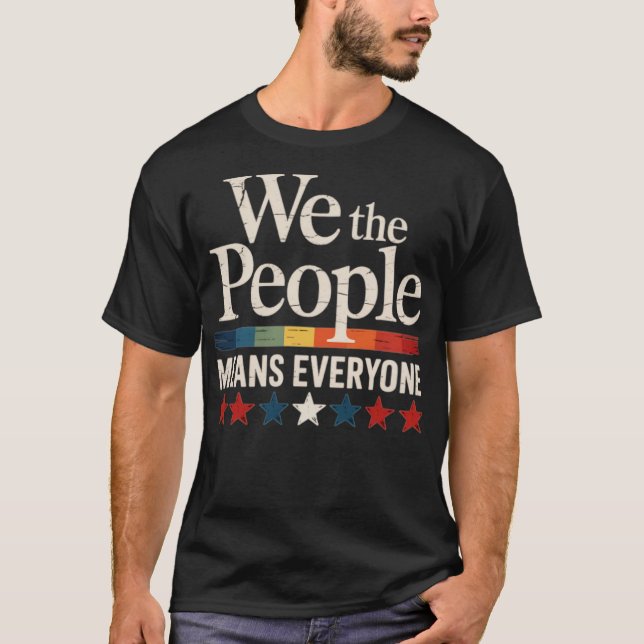 Camiseta Nós, as Pessoas, significa que todos os Estados Un (Frente)
