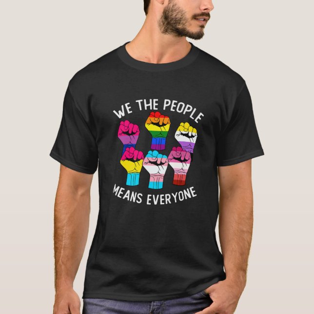 Camiseta Nós, as Pessoas, significa que todos os LGBT Orgul (Frente)