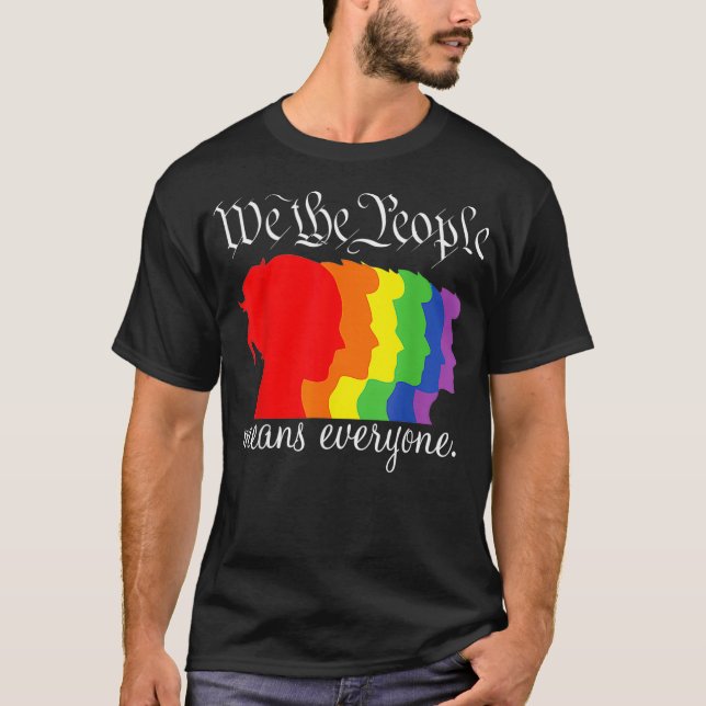 Camiseta Nós, as Pessoas, significamos que todos os LGBT-Or (Frente)