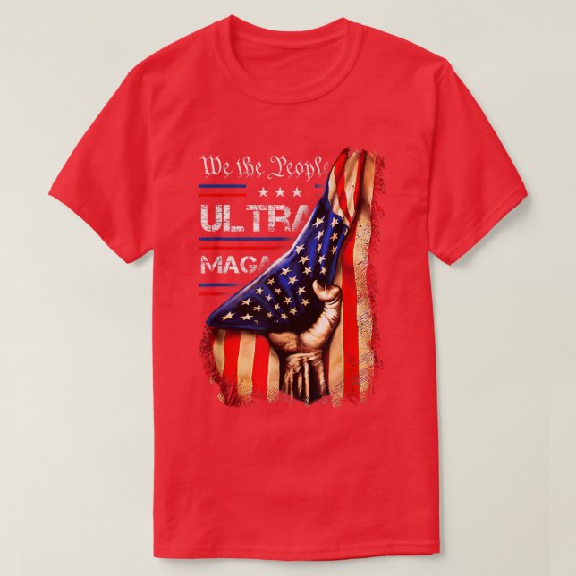 Camiseta Nós, as Pessoas Ultra Maga American Flag (Frente do Design)