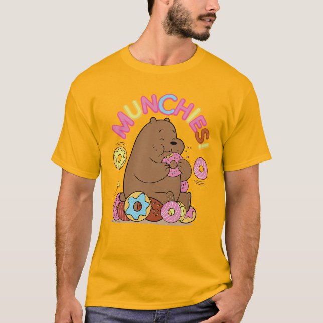 Camiseta Nós Bare Bears - Grizz Rosquinha Munchies! (Frente)