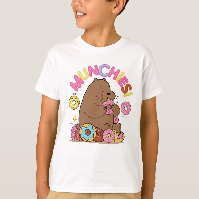 Camiseta Nós Bare Bears - Grizz Rosquinha Munchies! (Frente)