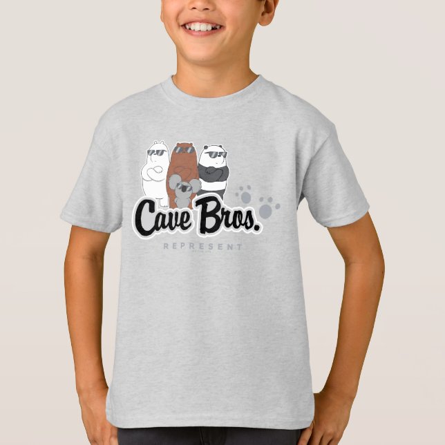 Camiseta Nós Bare Bears - Irmãos Cavernas. Representar (Frente)