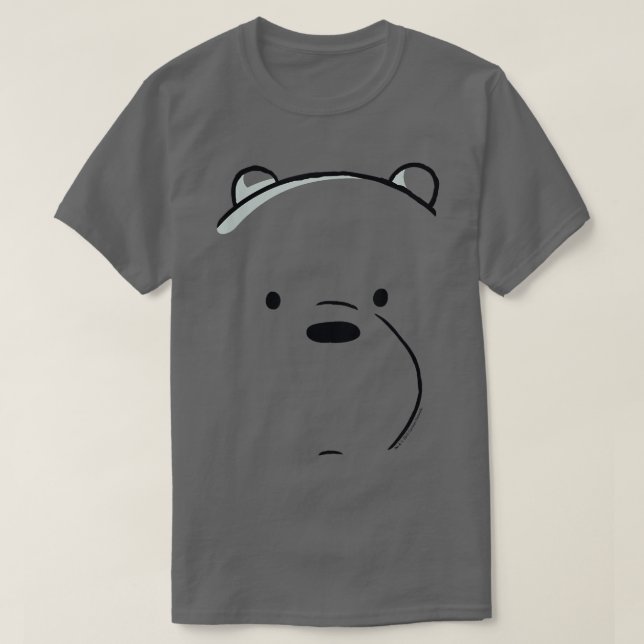 Camiseta Nós Bare Bears Urso de Gelo Grande Rosto (Frente do Design)