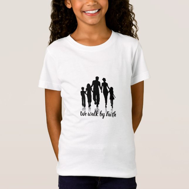 Camiseta Nós caminhamos de fé Family T-Shirt (Frente)