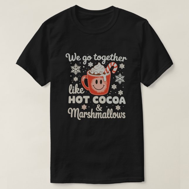 Camiseta Nós Combinamos Juntos Como Marshmallows de Cacau Q (Frente do Design)