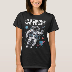 Camiseta Nós Confiamos na Ciência Símbolo do Átomo Humanist