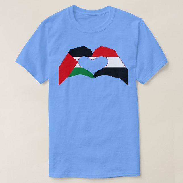 Camiseta Nós Coramos a Palestina no Iêmen Série Patriota (Frente do Design)