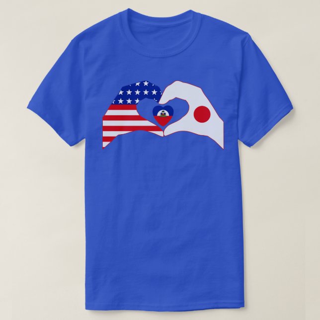 Camiseta Nós Coramos EUA Japão Patriota Multinacional Haiti (Frente do Design)