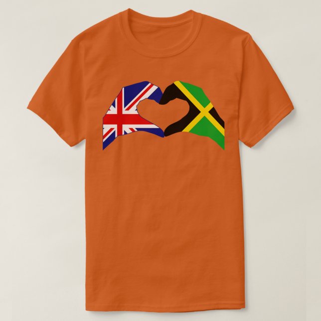 Camiseta Nós Coramos Reino Unido Jamaica Multinacional Flag (Frente do Design)