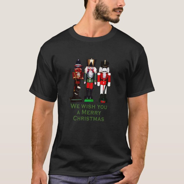 Camiseta Nós desejamos-lhe o Feliz Natal Nutcrackers (Frente)