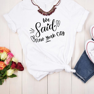 Camiseta Nós Dissemos Cidade de Nova York Branco  Noiva Div