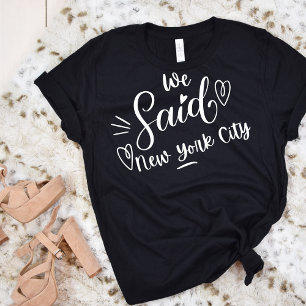 Camiseta Nós Dissemos Cidade de Nova York Preto Divertido D