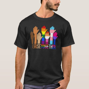 Camiseta Nós erguemos juntos LGBT Lésbica Gay Orgulho Bisse