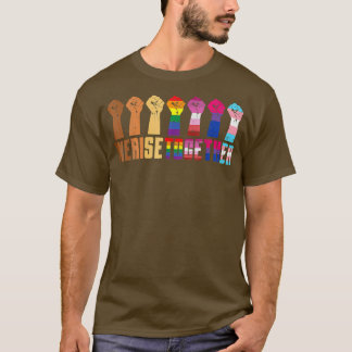 Camiseta Nós erguemos juntos o orgulho negro BLM LGBT