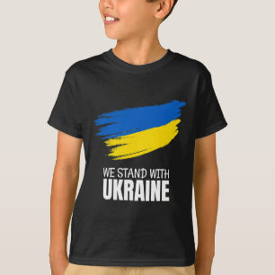 Camiseta Nós estamos com a Ucrânia - Salve a Ucrânia - Pare