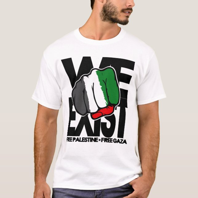 Camiseta Nós existimos - Palestina livre - Gaza livre (Frente)