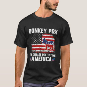 Camiseta Nós Flag Donkey Pox The Disease Destruindo A Améri