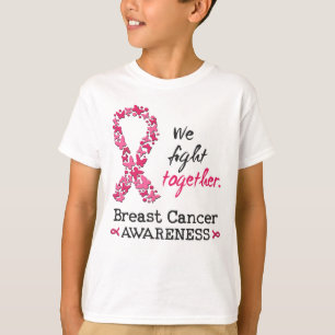Camiseta Nós lutamos juntos contra o Cancer da Mama