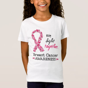 Camiseta Nós lutamos juntos contra o Cancer da Mama
