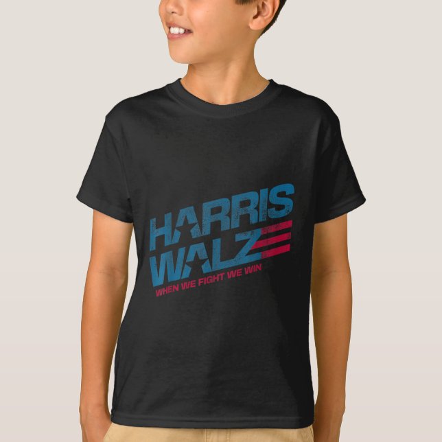 Camiseta Nós lutamos para ganhar Kamala Harris Lady Boho (Frente)