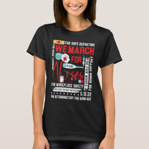 Camiseta Nós Marchamos pelas Enfermeiras Milhão de Enfermei