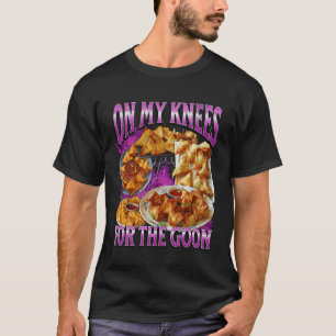 Camiseta Nos Meus Joelhos Funny Crab Rangoon Meme Bootleg G