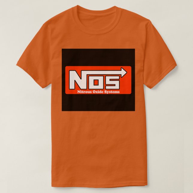 Camiseta NOS Nitrous Oxide Systems Sticker Mask  (Frente do Design)