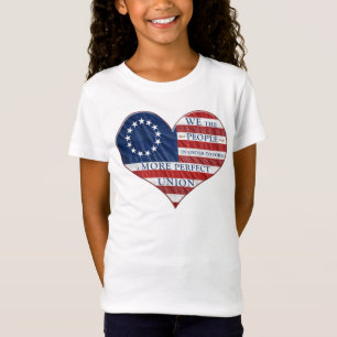 Camiseta Nós, o Pessoas American Flag Heart