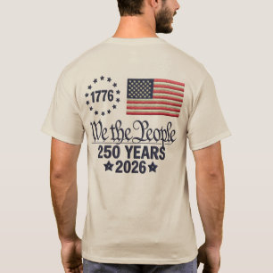 Camiseta Nós o Povo 250 Anos Bandeira dos EUA Patriótico 20