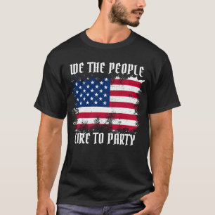 Camiseta Nós, o povo Bandeira dos EUA engraçada e desgastad