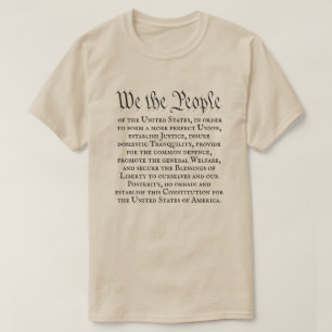Camiseta Nós, o Povo Preâmbulo Completo Constituição dos EU
