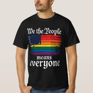 Camiseta Nós, o Povo, Significa Todos Bandeira dos EUA LGBT