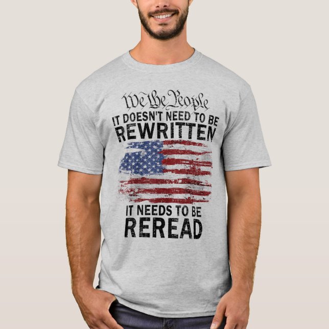 Camiseta Nós, o sinalizador do Pessoas 1776, não precisamos (Frente)