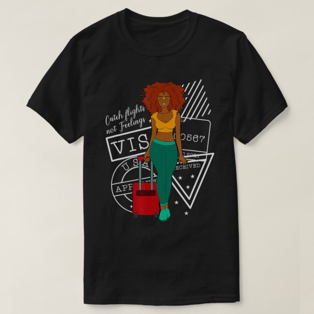 Camiseta Nós Pegamos Voos Sem Sentimentos Primavera Vacati (Frente do Design)