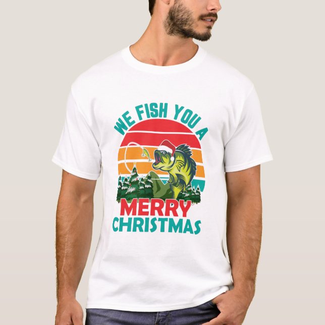 Camiseta Nós Pescamos Um Feliz Natal Para Você (Frente)