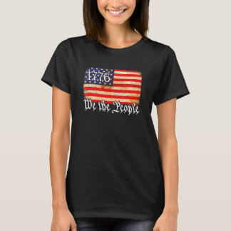 Camiseta Nós, Pessoas Vintage American History 1776 Indepe
