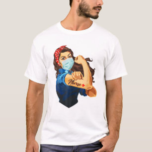 Camiseta Nós Podemos Fazer Isso Enfermeira Forte Bandana R