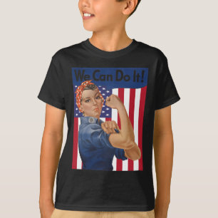 Camiseta Nós Podemos Fazer Isso Rosie A Bandeira Feminista