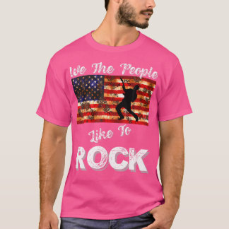 Camiseta Nós Povo Gostamos de Rockear Bandeira Americana 4