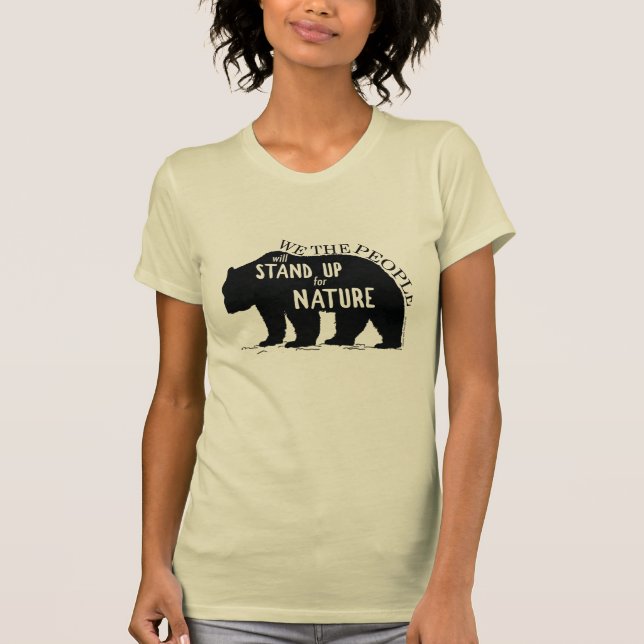 Camiseta Nós que as pessoas representam acima a natureza - (Frente)