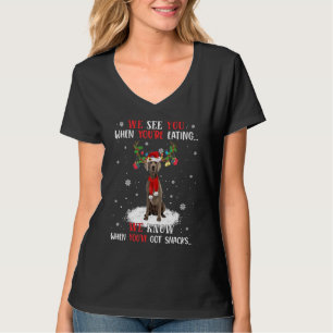 Camiseta Nós Sabemos Quando Você Tem Lanches Weimaraner