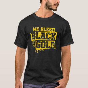 Camiseta Nós Sangramos Futebol Dourado do Dia de Jogo Negro