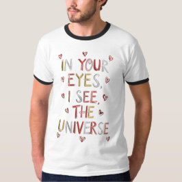 CAMISETA NOS SEUS OLHOS EU VEJO O UNIVERSO