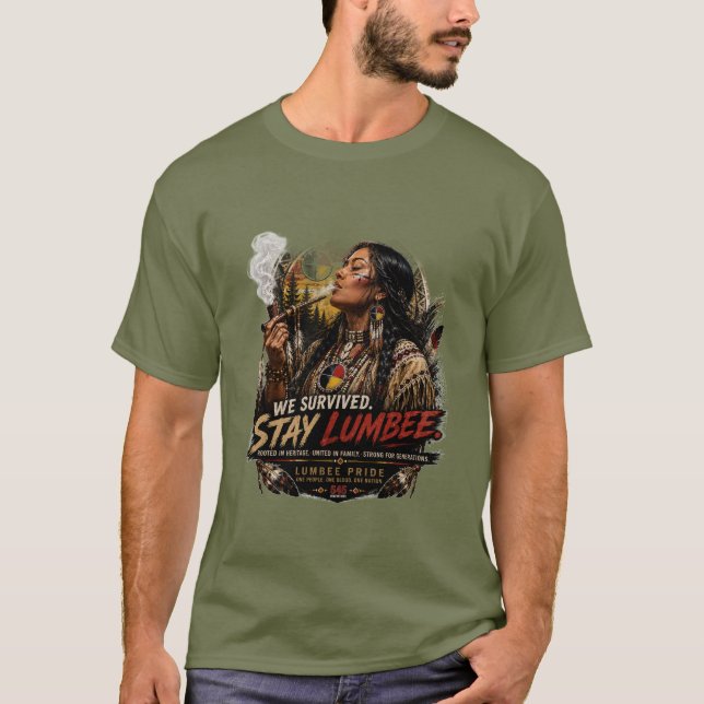 Camiseta Nós Sobrevivemos. Fique Lumbee (Frente)