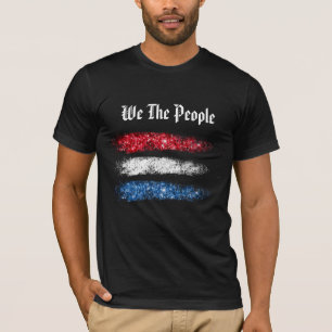 Camiseta *~* Nós Somos A Bandeira Abstrato Americana Do Pe