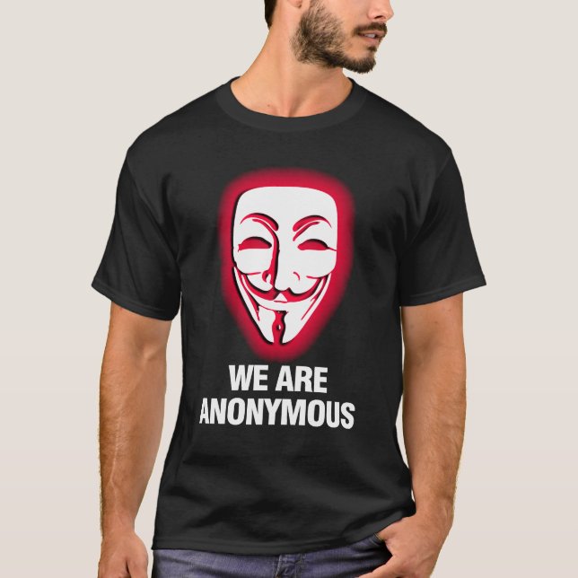 CAMISETA NÓS SOMOS ANÓNIMOS. (VERMELHO) (Frente)