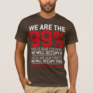 Camiseta Nós somos os 99% - 99 por cento ocupam Wall Street