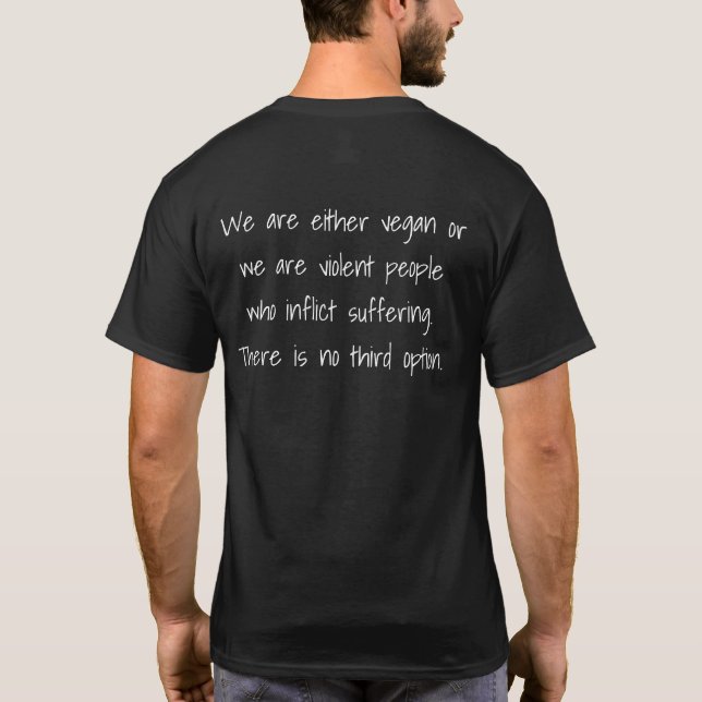 Camiseta Nós somos ou vegan ou… (Verso)